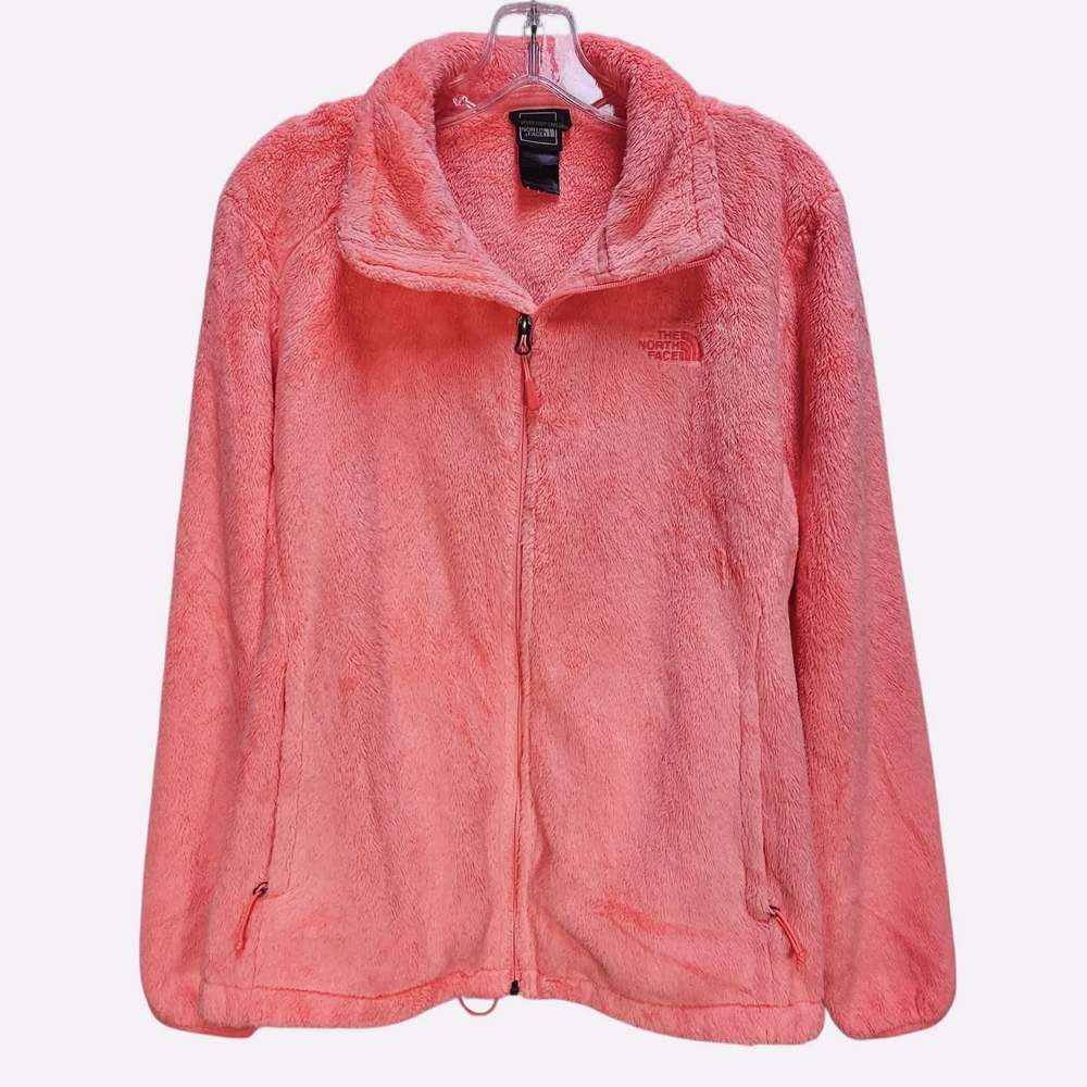 The North Face Fuzzy Cozy Plush Fleece Jacket Vibrant Unique Rare Neon Coral